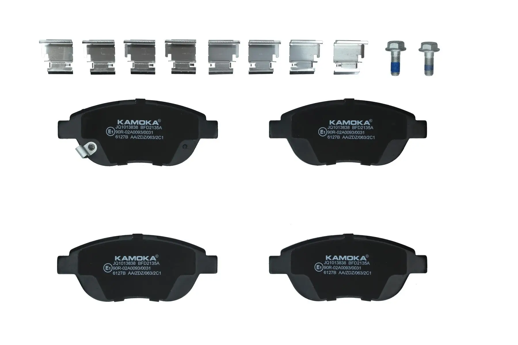 Bremsbelagsatz, Scheibenbremse Vorderachse KAMOKA JQ1013838