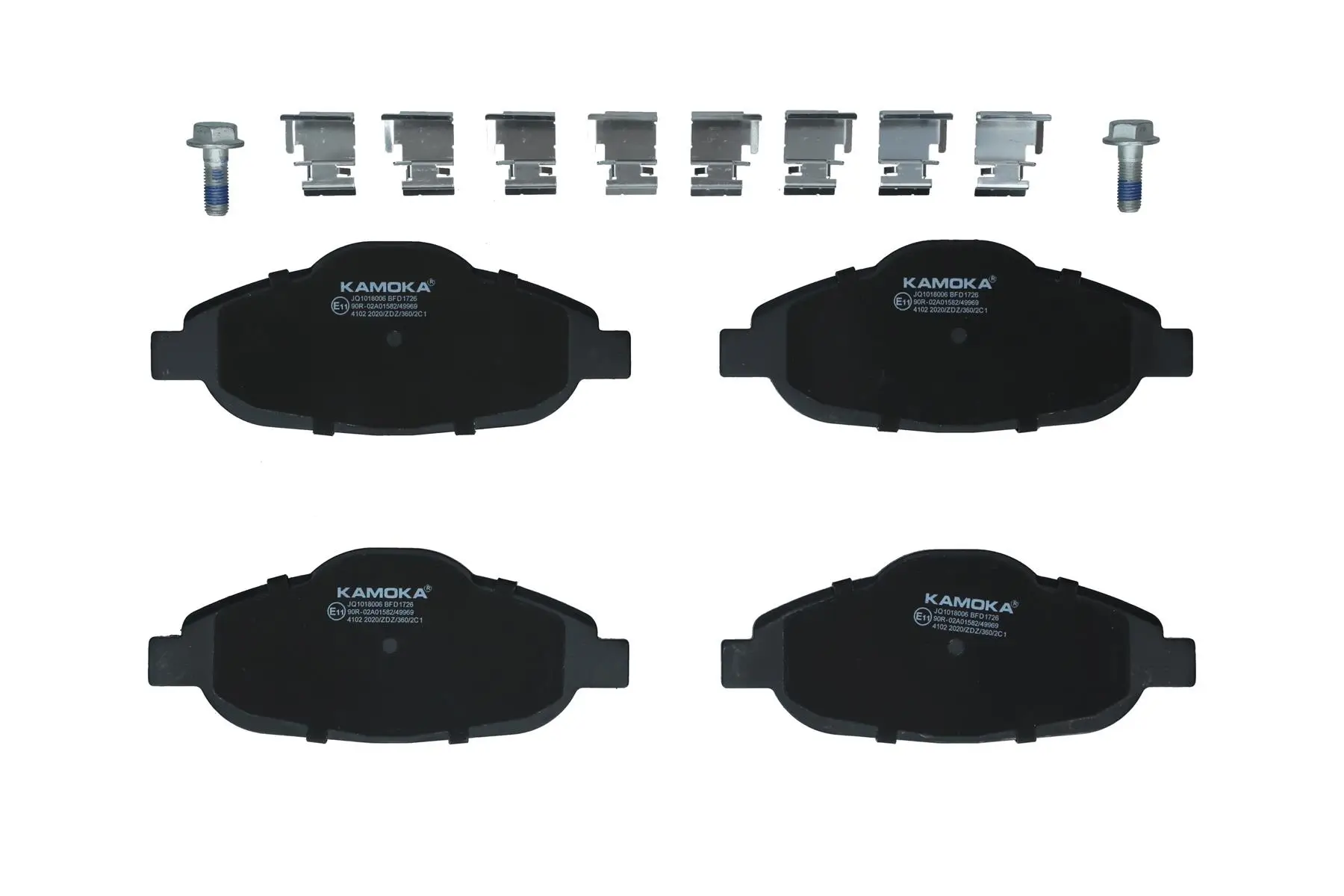 Bremsbelagsatz, Scheibenbremse Vorderachse KAMOKA JQ1018006