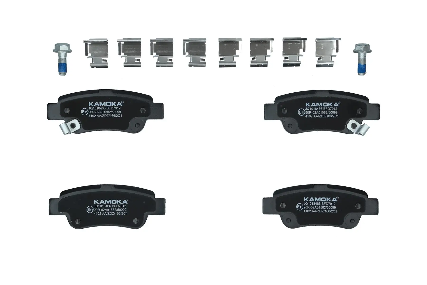 Bremsbelagsatz, Scheibenbremse Hinterachse KAMOKA JQ1018466
