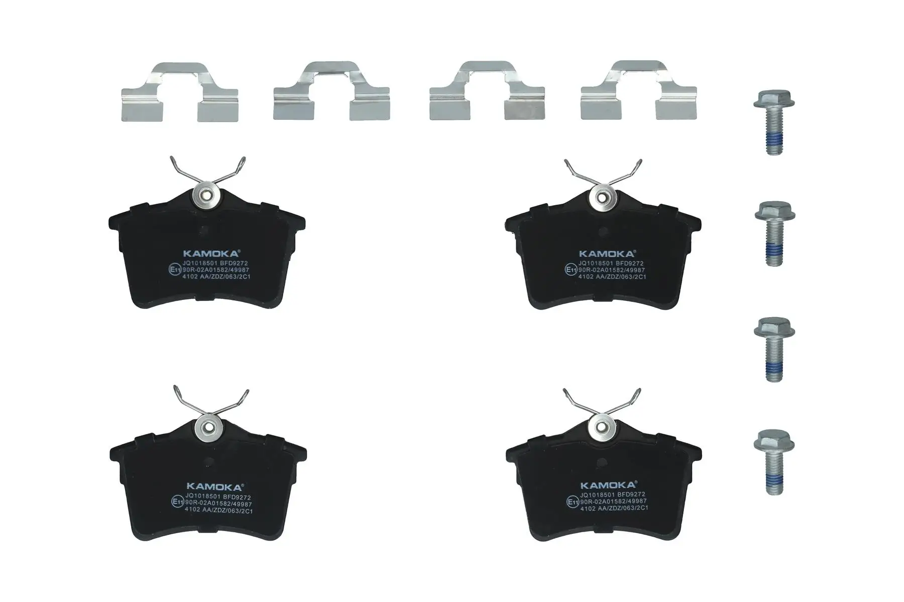 Bremsbelagsatz, Scheibenbremse Hinterachse KAMOKA JQ1018501