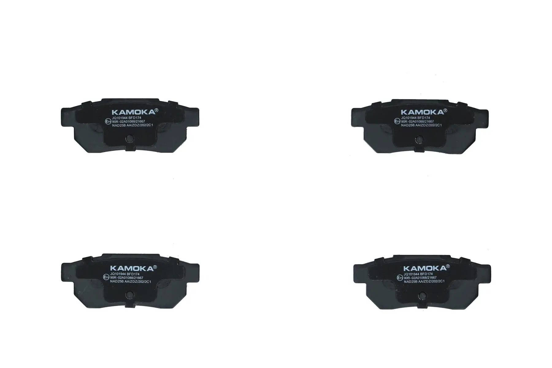 Bremsbelagsatz, Scheibenbremse Hinterachse KAMOKA JQ101944