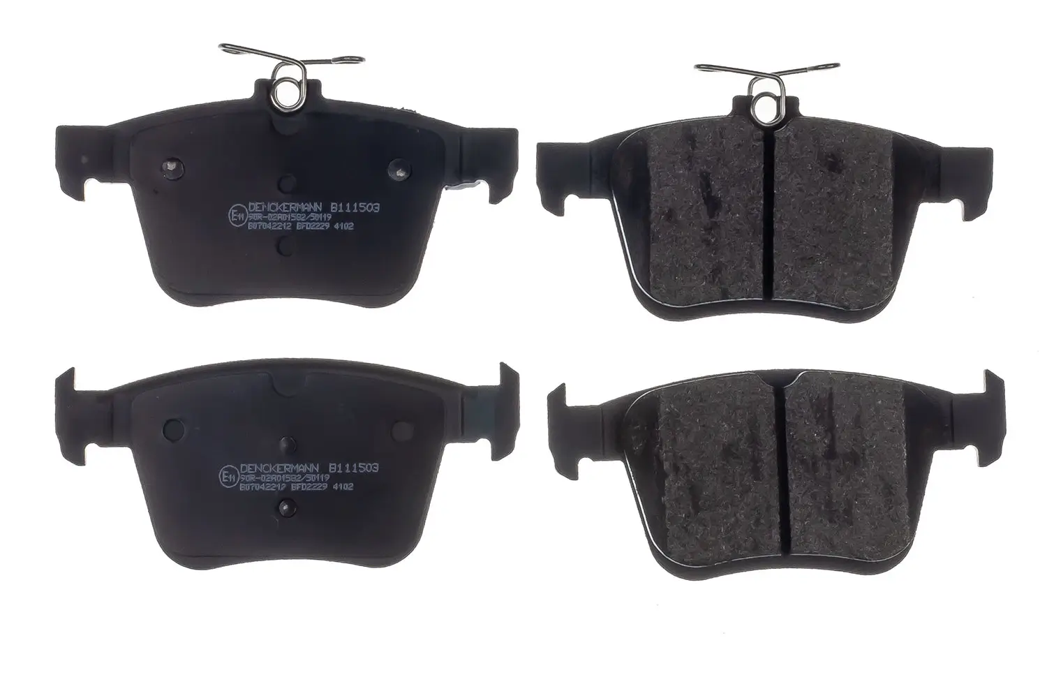 Bremsbelagsatz, Scheibenbremse Hinterachse DENCKERMANN B111503