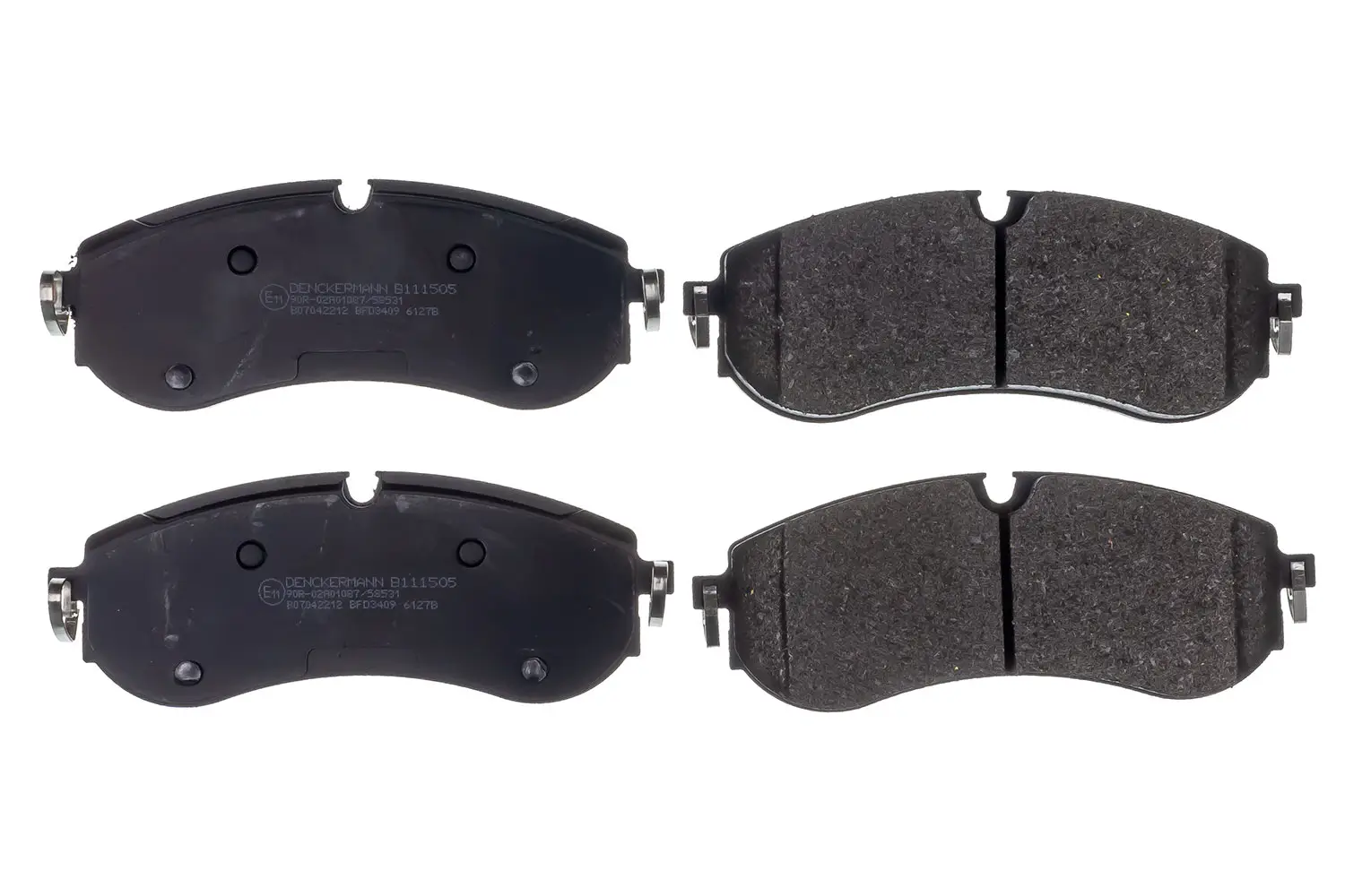 Bremsbelagsatz, Scheibenbremse Hinterachse DENCKERMANN B111505