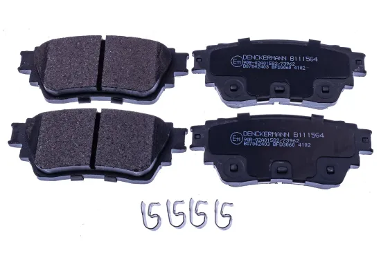 Bremsbelagsatz, Scheibenbremse Hinterachse DENCKERMANN B111564 Bild Bremsbelagsatz, Scheibenbremse Hinterachse DENCKERMANN B111564