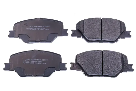 Bremsbelagsatz, Scheibenbremse Vorderachse DENCKERMANN B111599 Bild Bremsbelagsatz, Scheibenbremse Vorderachse DENCKERMANN B111599