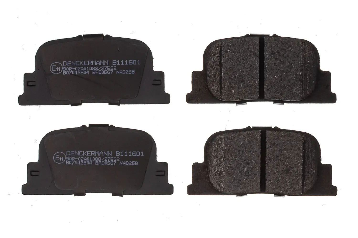 Bremsbelagsatz, Scheibenbremse Hinterachse DENCKERMANN B111601