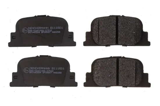 Bremsbelagsatz, Scheibenbremse Hinterachse DENCKERMANN B111601 Bild Bremsbelagsatz, Scheibenbremse Hinterachse DENCKERMANN B111601