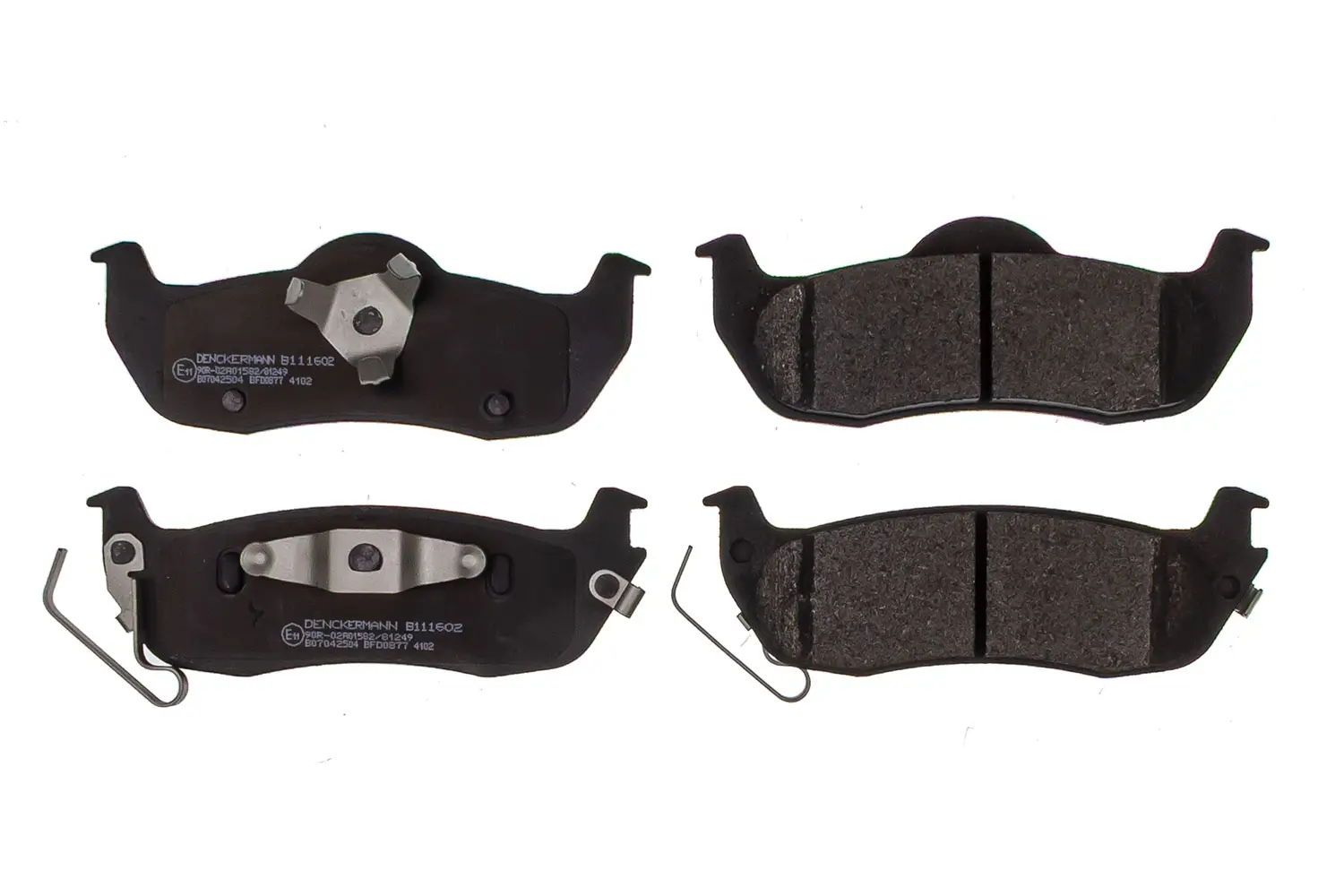 Bremsbelagsatz, Scheibenbremse Hinterachse DENCKERMANN B111602