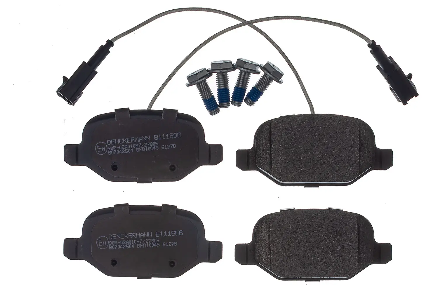 Bremsbelagsatz, Scheibenbremse Hinterachse DENCKERMANN B111606