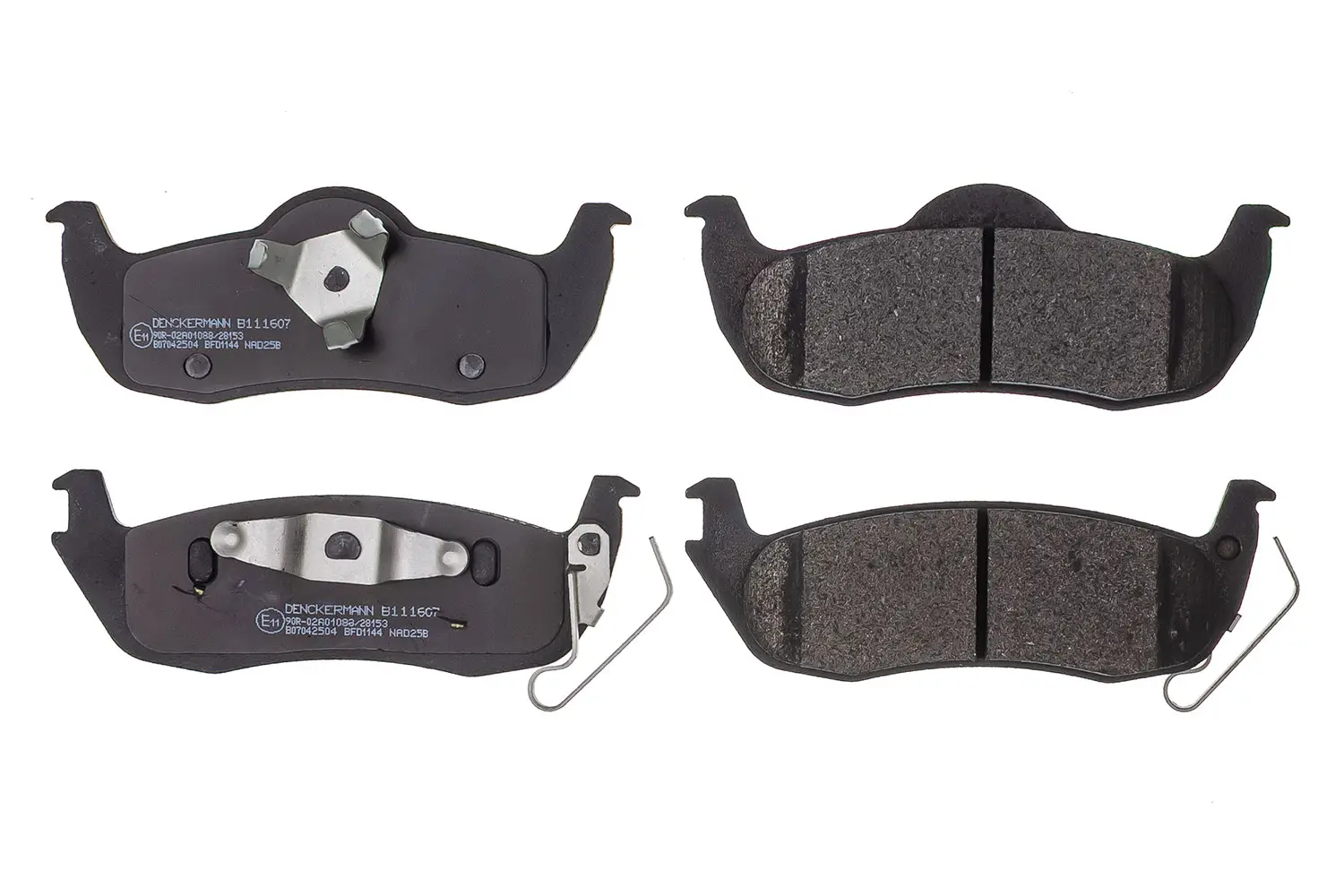 Bremsbelagsatz, Scheibenbremse Hinterachse DENCKERMANN B111607