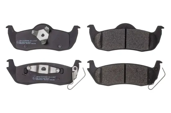 Bremsbelagsatz, Scheibenbremse Hinterachse DENCKERMANN B111607 Bild Bremsbelagsatz, Scheibenbremse Hinterachse DENCKERMANN B111607