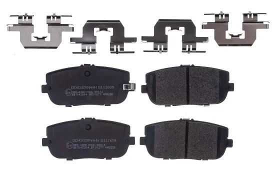 Bremsbelagsatz, Scheibenbremse Hinterachse DENCKERMANN B111609 Bild Bremsbelagsatz, Scheibenbremse Hinterachse DENCKERMANN B111609
