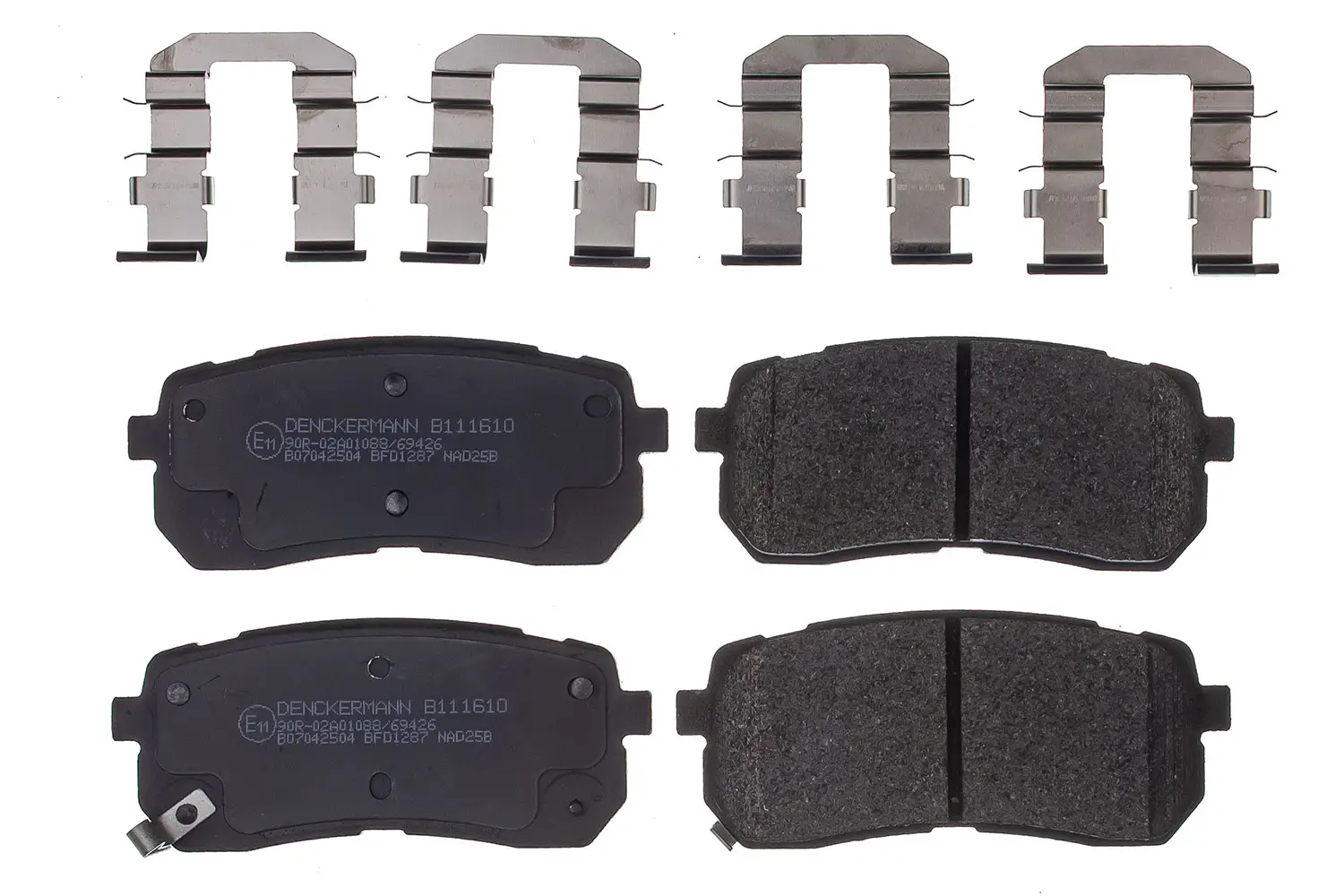 Bremsbelagsatz, Scheibenbremse Hinterachse DENCKERMANN B111610