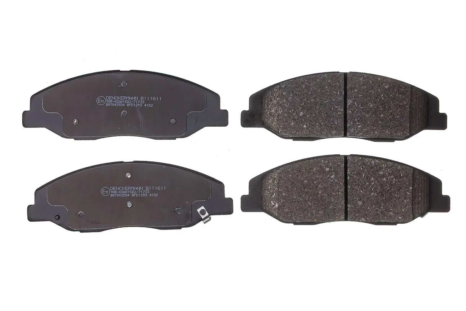 Bremsbelagsatz, Scheibenbremse Vorderachse DENCKERMANN B111611