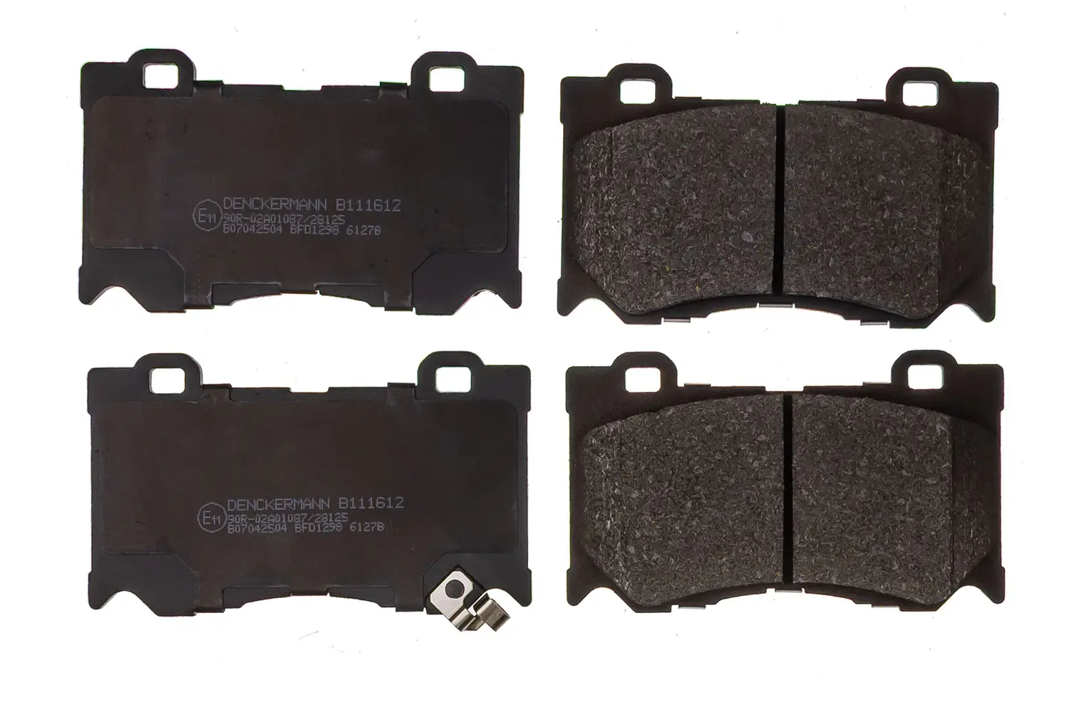 Bremsbelagsatz, Scheibenbremse Vorderachse DENCKERMANN B111612