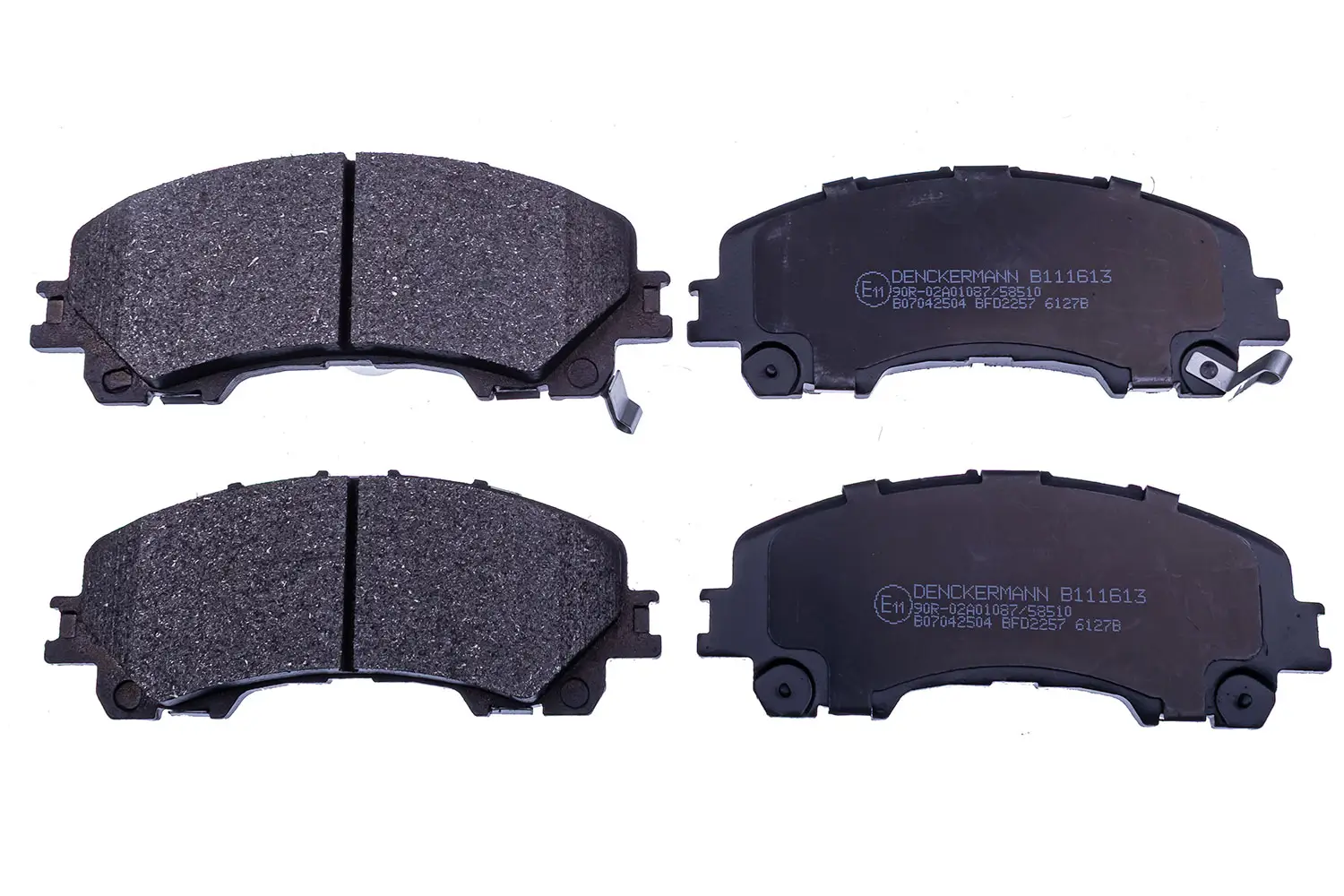 Bremsbelagsatz, Scheibenbremse Vorderachse DENCKERMANN B111613