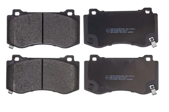 Bremsbelagsatz, Scheibenbremse Vorderachse DENCKERMANN B111614 Bild Bremsbelagsatz, Scheibenbremse Vorderachse DENCKERMANN B111614
