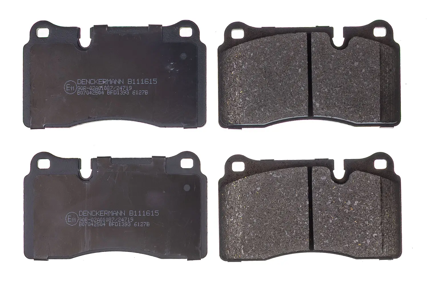 Bremsbelagsatz, Scheibenbremse Vorderachse DENCKERMANN B111615