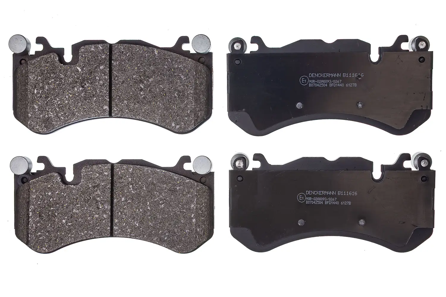 Bremsbelagsatz, Scheibenbremse Vorderachse DENCKERMANN B111616