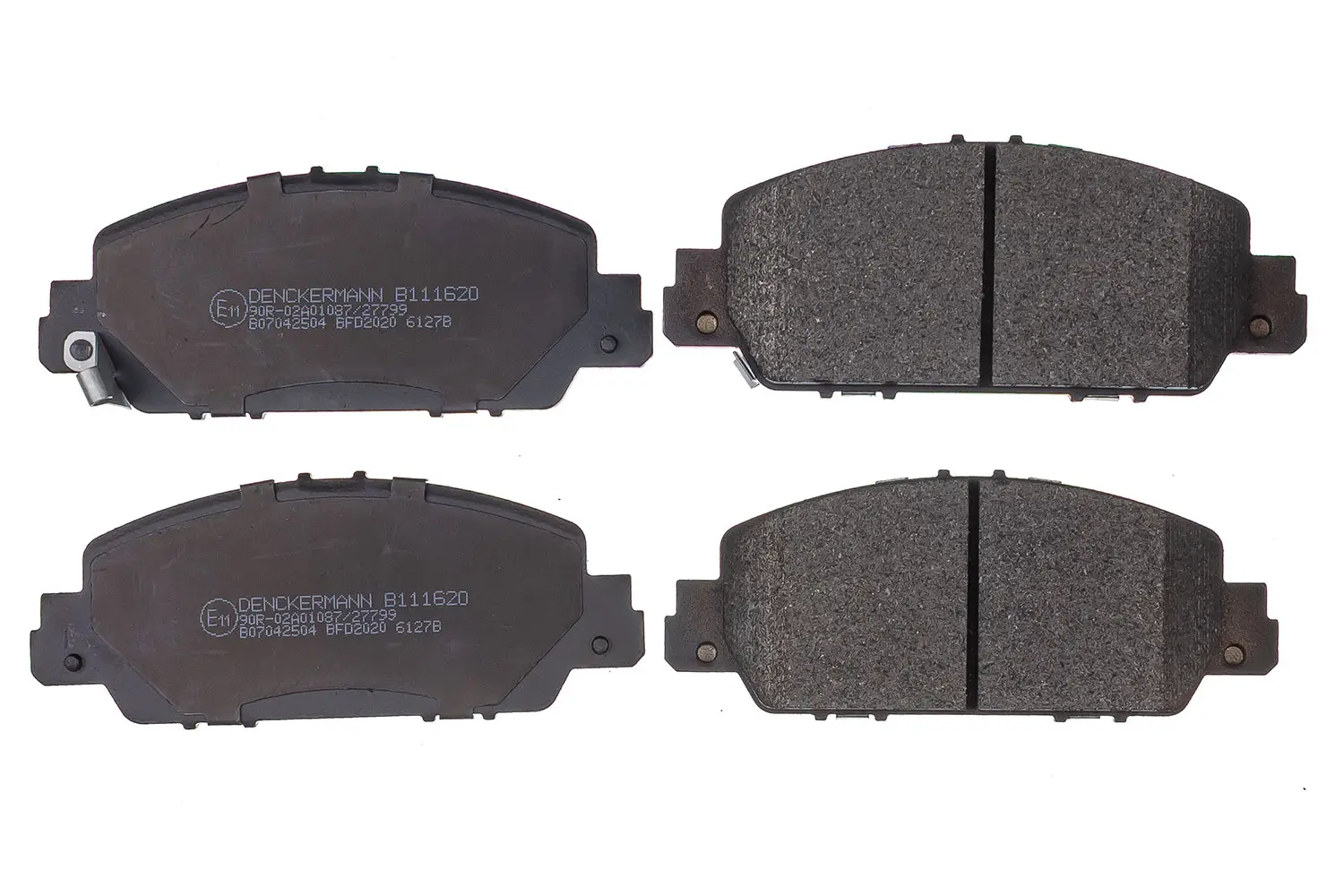 Bremsbelagsatz, Scheibenbremse Vorderachse DENCKERMANN B111620
