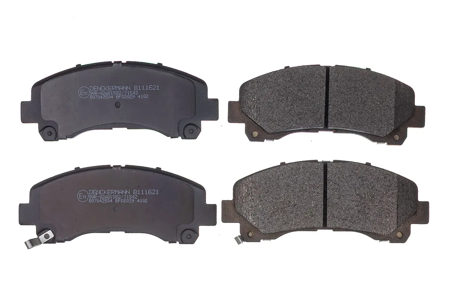 Bremsbelagsatz, Scheibenbremse Vorderachse DENCKERMANN B111621