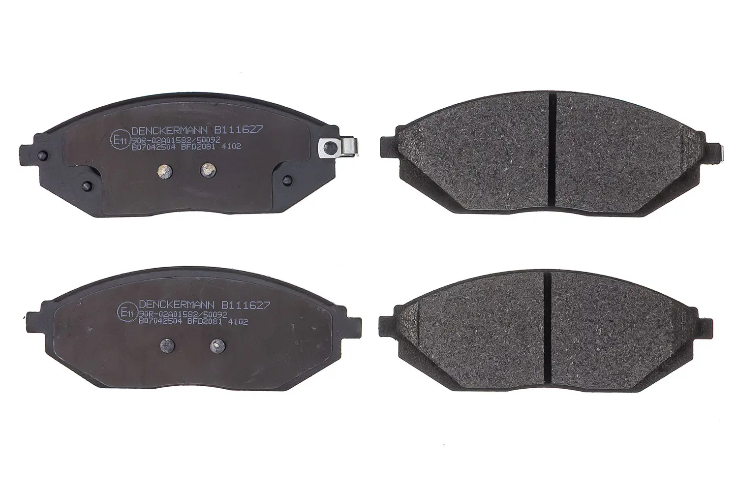 Bremsbelagsatz, Scheibenbremse Vorderachse DENCKERMANN B111627