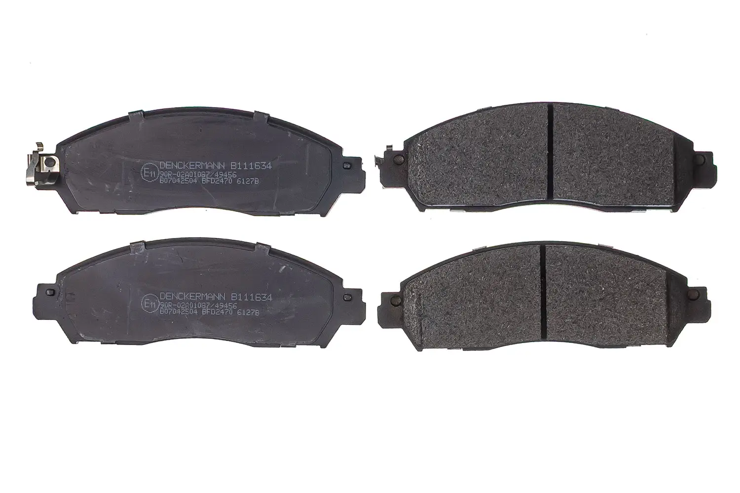 Bremsbelagsatz, Scheibenbremse Vorderachse DENCKERMANN B111634