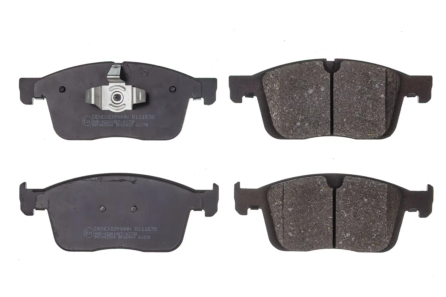 Bremsbelagsatz, Scheibenbremse Vorderachse DENCKERMANN B111636