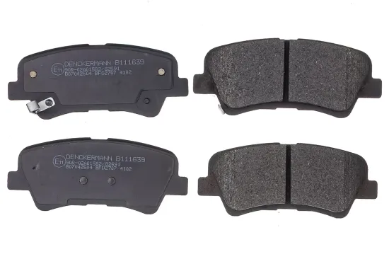 Bremsbelagsatz, Scheibenbremse Hinterachse DENCKERMANN B111639 Bild Bremsbelagsatz, Scheibenbremse Hinterachse DENCKERMANN B111639