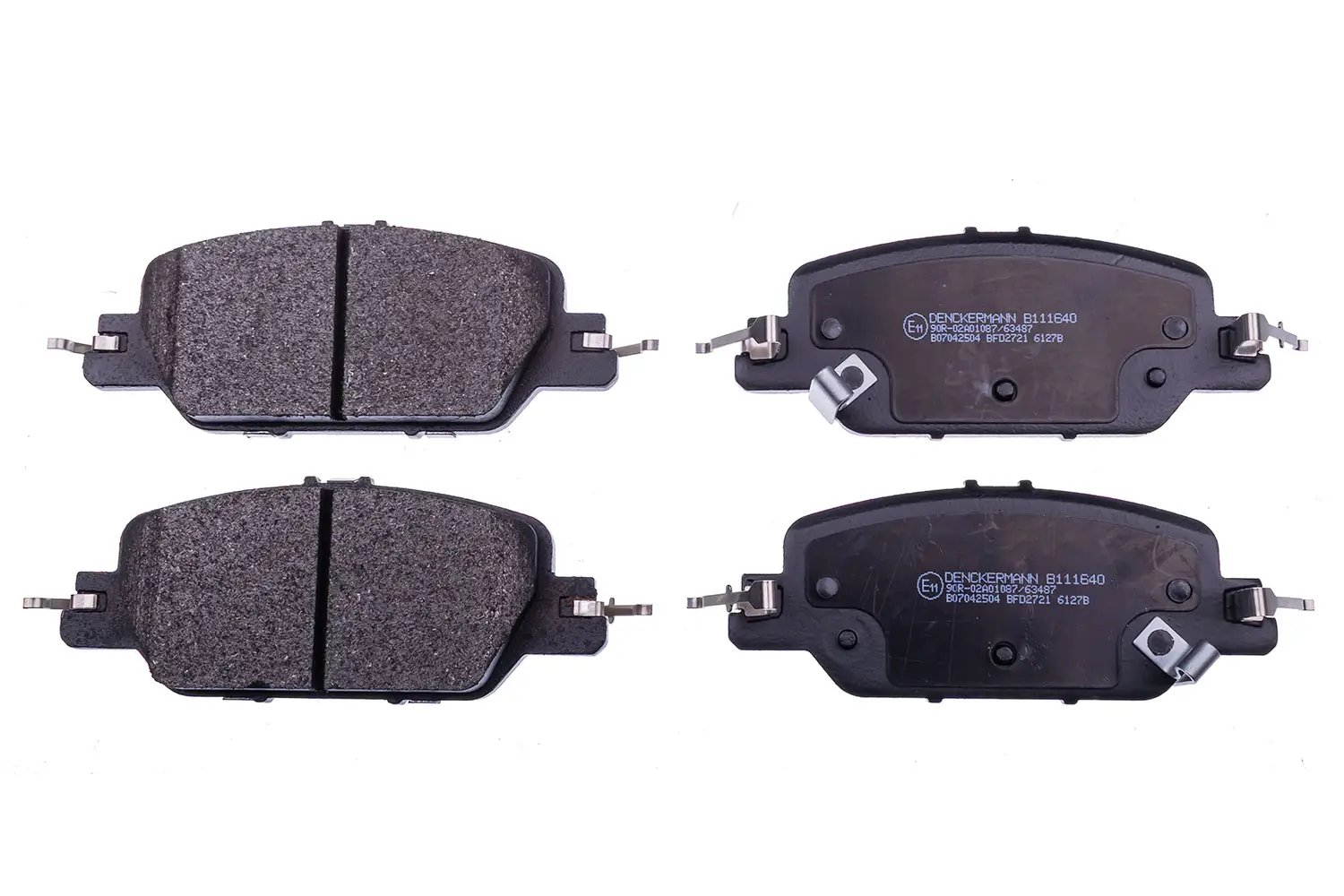 Bremsbelagsatz, Scheibenbremse Hinterachse DENCKERMANN B111640