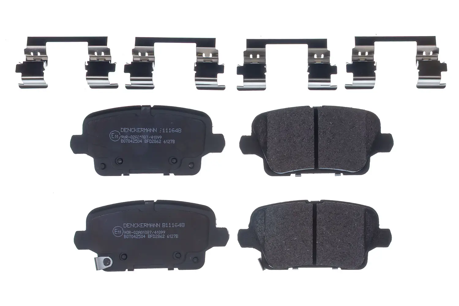 Bremsbelagsatz, Scheibenbremse Hinterachse DENCKERMANN B111648