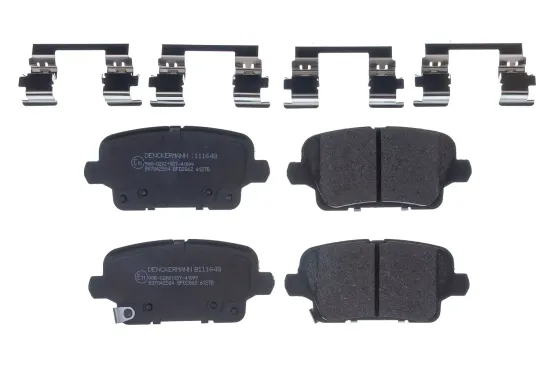 Bremsbelagsatz, Scheibenbremse Hinterachse DENCKERMANN B111648 Bild Bremsbelagsatz, Scheibenbremse Hinterachse DENCKERMANN B111648