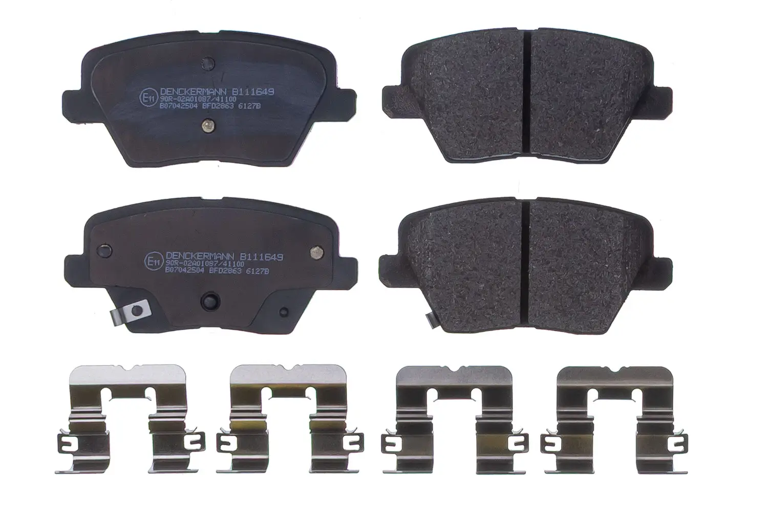 Bremsbelagsatz, Scheibenbremse Hinterachse DENCKERMANN B111649
