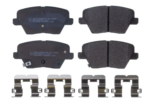 Bremsbelagsatz, Scheibenbremse Hinterachse DENCKERMANN B111649 Bild Bremsbelagsatz, Scheibenbremse Hinterachse DENCKERMANN B111649