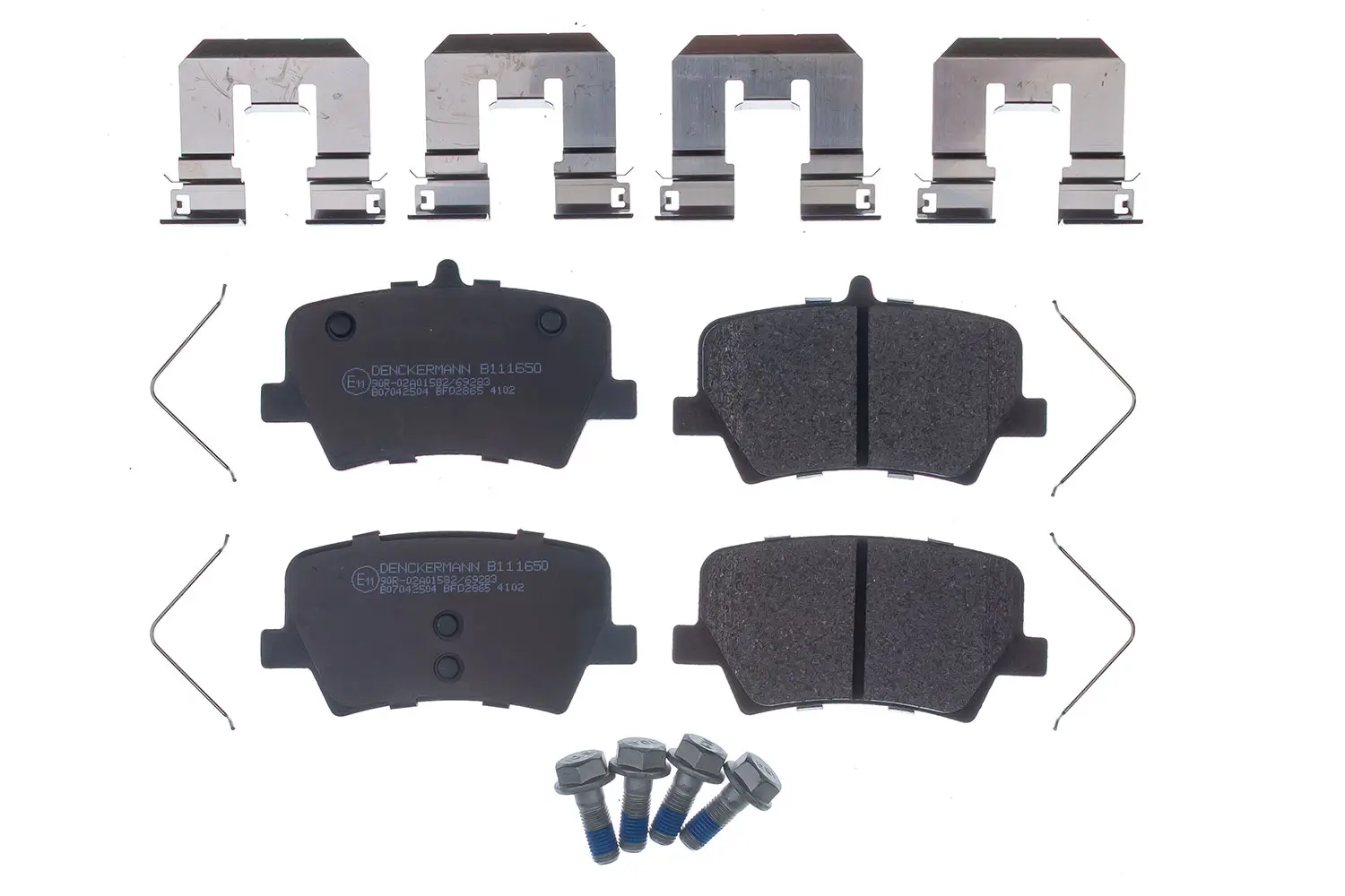 Bremsbelagsatz, Scheibenbremse Hinterachse DENCKERMANN B111650
