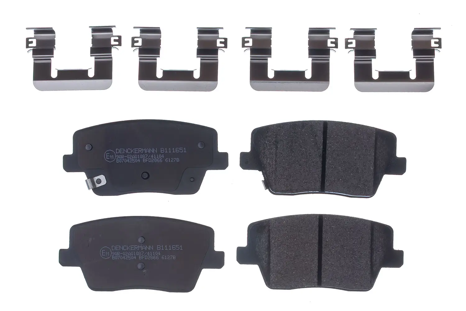 Bremsbelagsatz, Scheibenbremse Hinterachse DENCKERMANN B111651