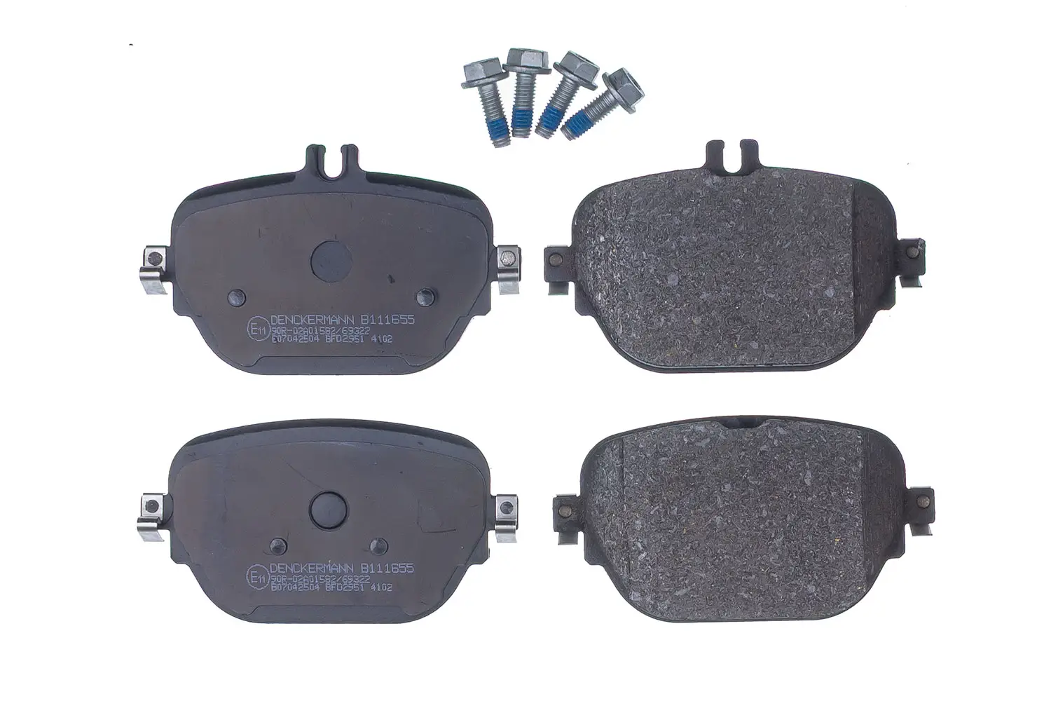 Bremsbelagsatz, Scheibenbremse Hinterachse DENCKERMANN B111655