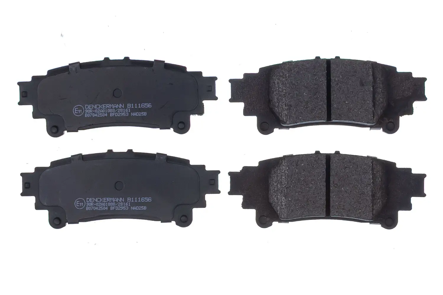 Bremsbelagsatz, Scheibenbremse Hinterachse DENCKERMANN B111656