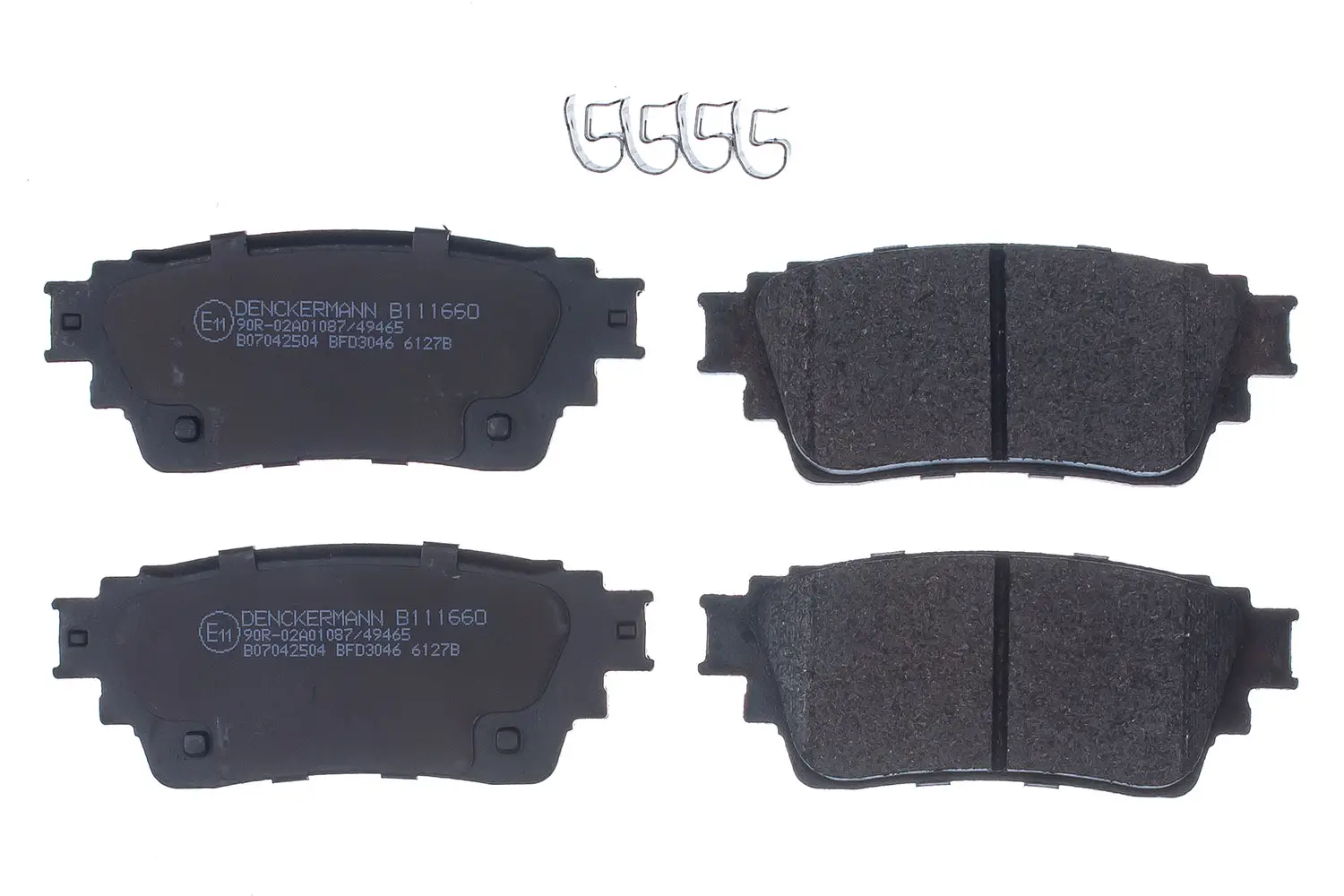 Bremsbelagsatz, Scheibenbremse Hinterachse DENCKERMANN B111660