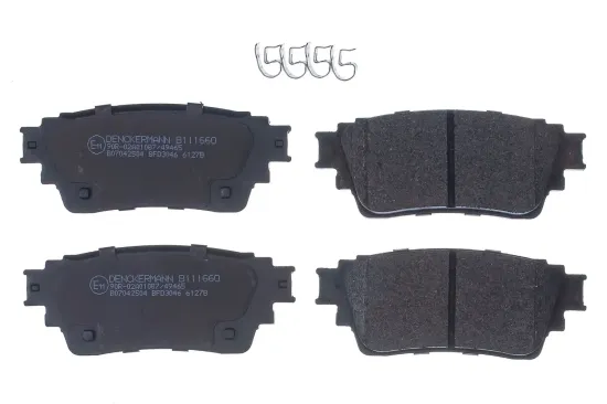 Bremsbelagsatz, Scheibenbremse Hinterachse DENCKERMANN B111660 Bild Bremsbelagsatz, Scheibenbremse Hinterachse DENCKERMANN B111660
