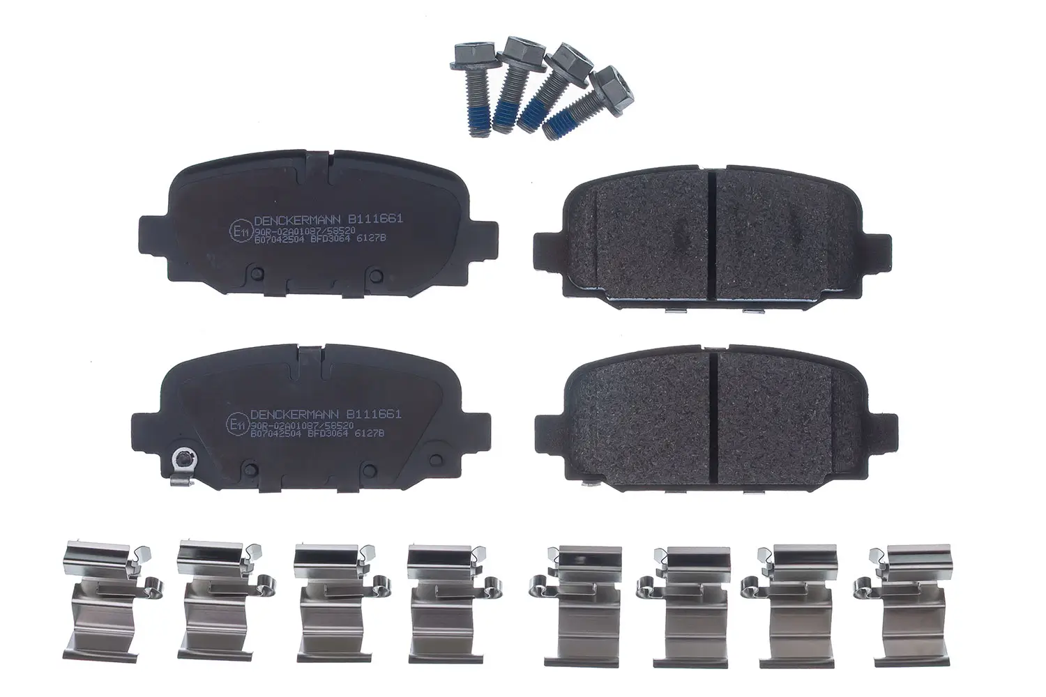 Bremsbelagsatz, Scheibenbremse Hinterachse DENCKERMANN B111661
