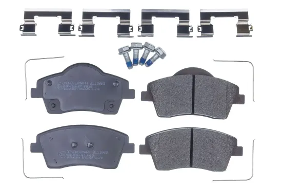 Bremsbelagsatz, Scheibenbremse Vorderachse DENCKERMANN B111663 Bild Bremsbelagsatz, Scheibenbremse Vorderachse DENCKERMANN B111663