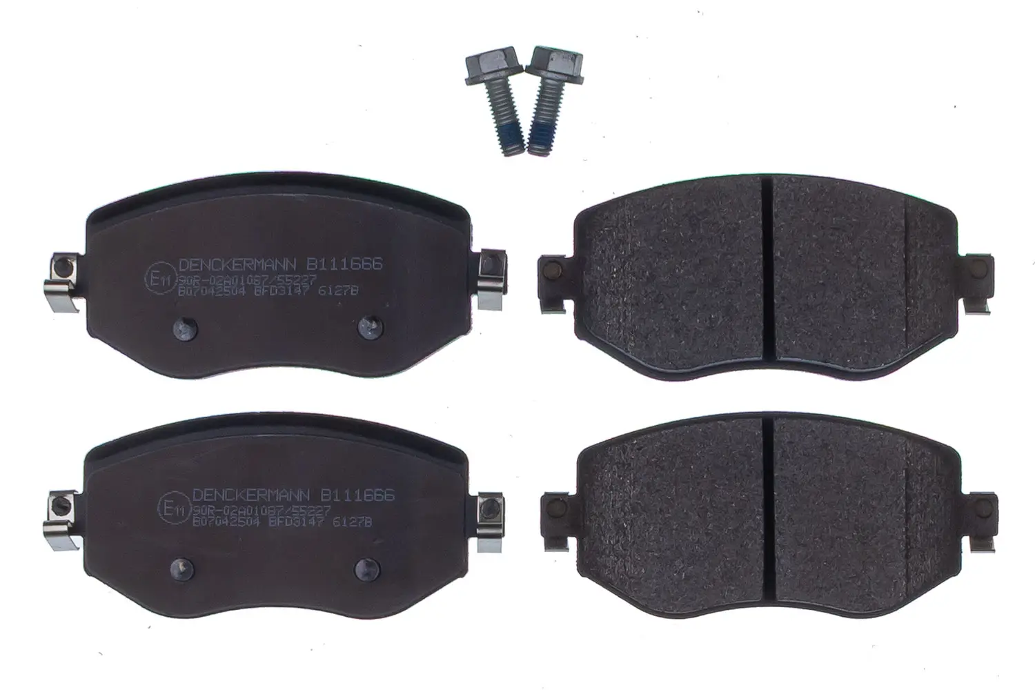 Bremsbelagsatz, Scheibenbremse Vorderachse DENCKERMANN B111666