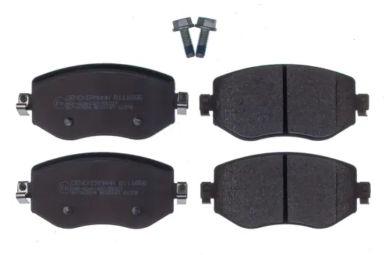 Bremsbelagsatz, Scheibenbremse Vorderachse DENCKERMANN B111666 Bild Bremsbelagsatz, Scheibenbremse Vorderachse DENCKERMANN B111666