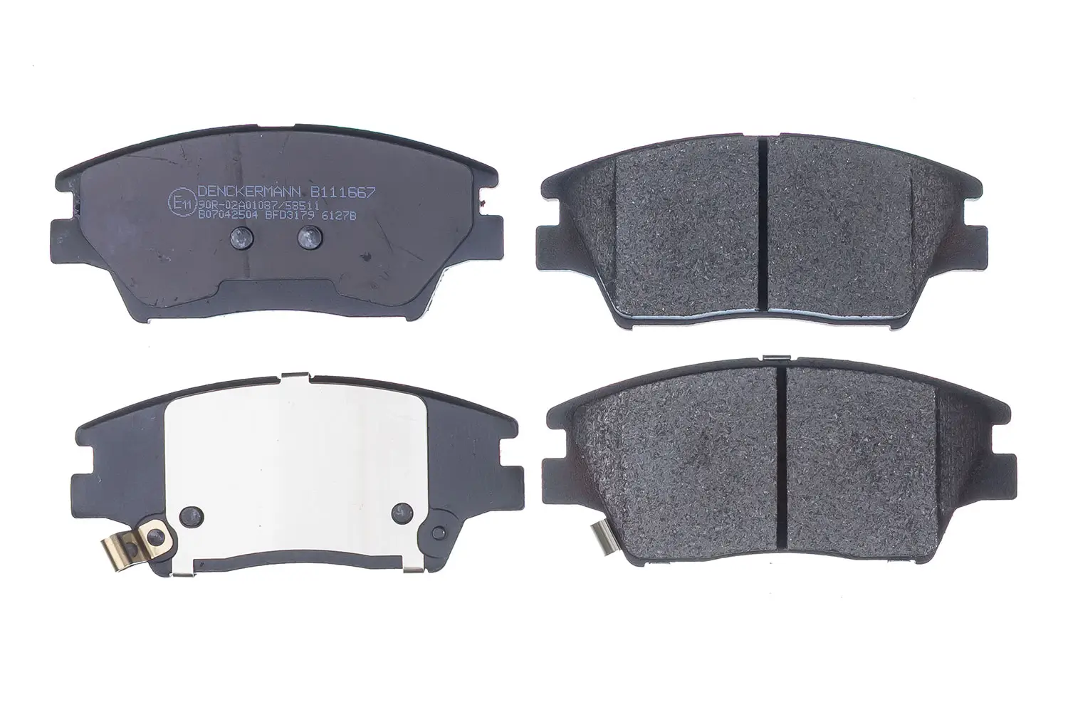 Bremsbelagsatz, Scheibenbremse Vorderachse DENCKERMANN B111667
