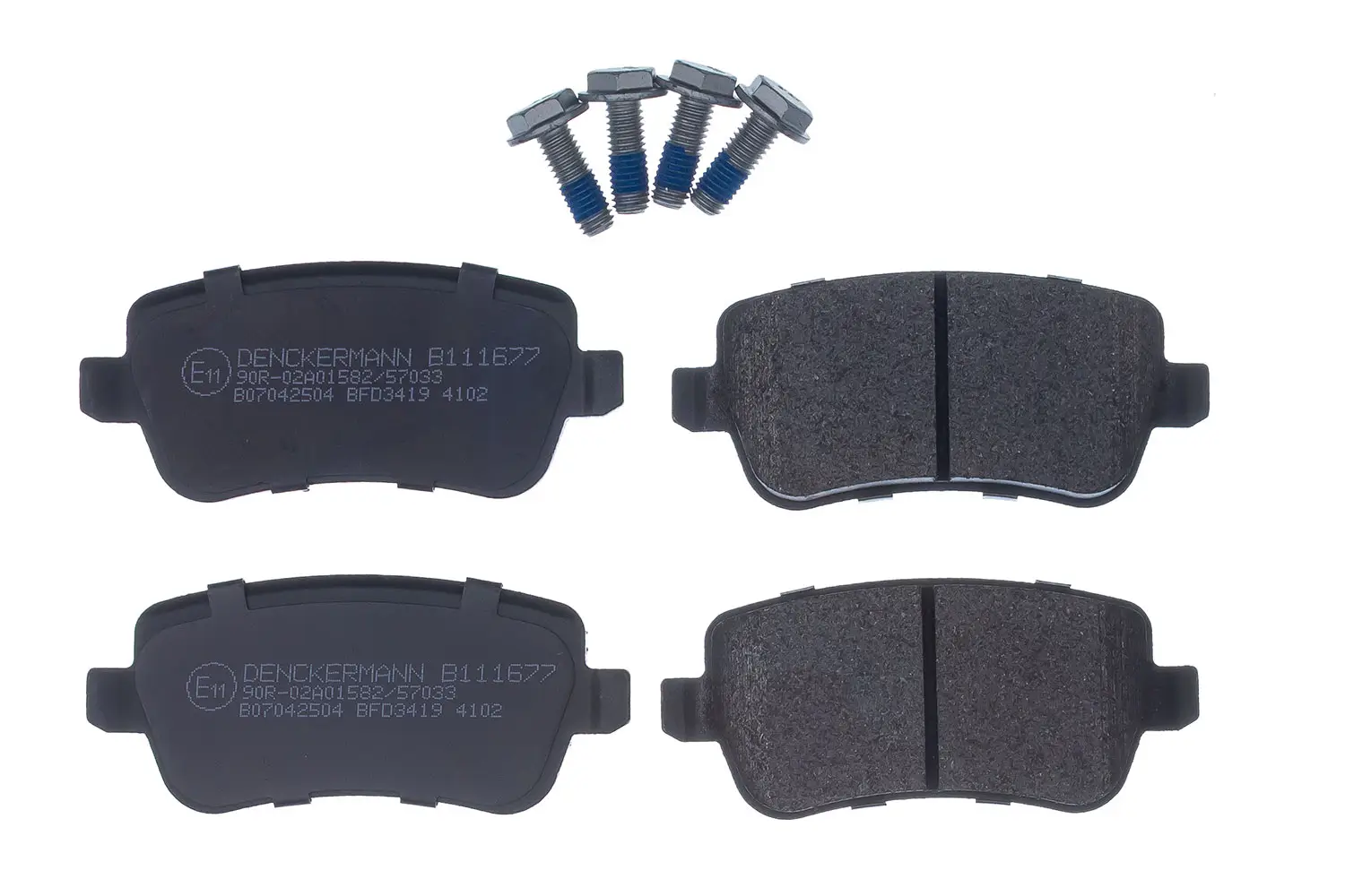 Bremsbelagsatz, Scheibenbremse Hinterachse DENCKERMANN B111677
