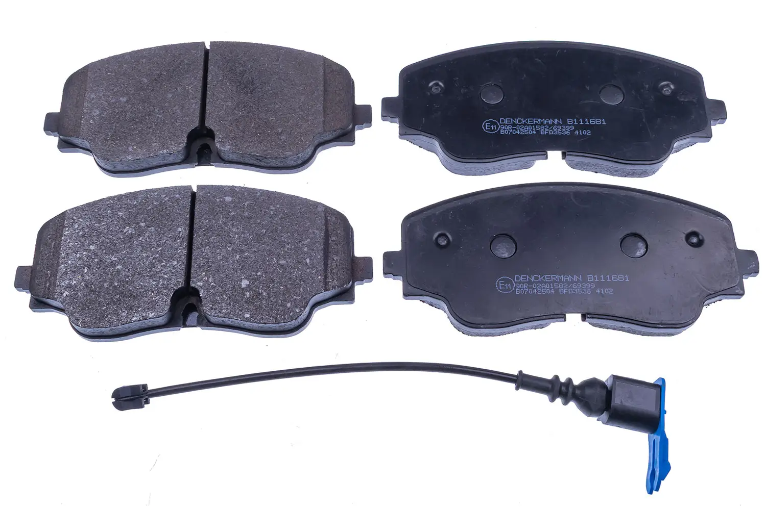 Bremsbelagsatz, Scheibenbremse Vorderachse DENCKERMANN B111681
