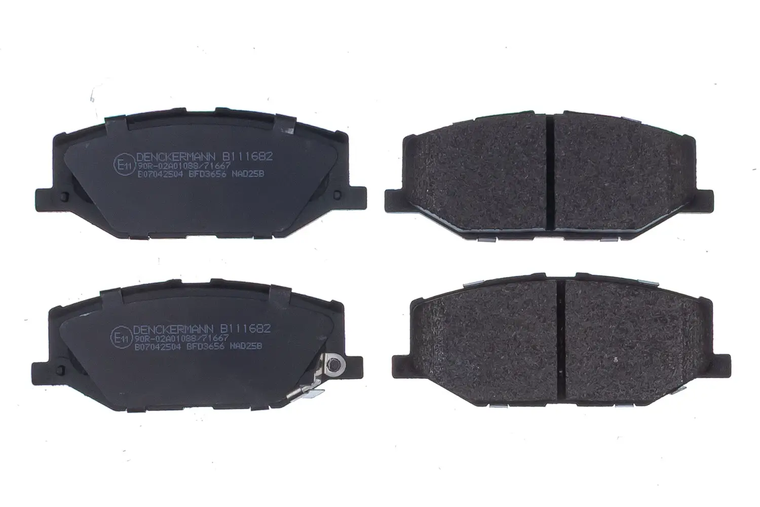 Bremsbelagsatz, Scheibenbremse Vorderachse DENCKERMANN B111682
