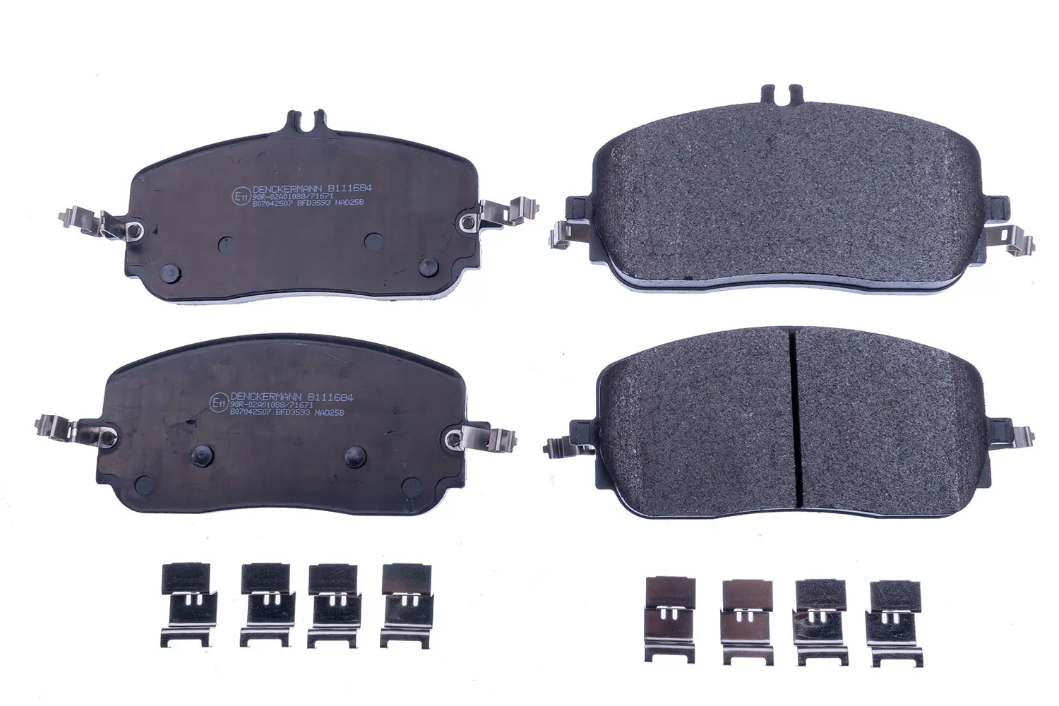 Bremsbelagsatz, Scheibenbremse Vorderachse DENCKERMANN B111684