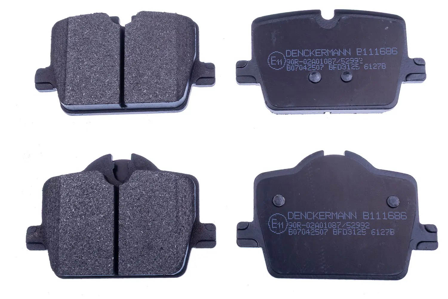 Bremsbelagsatz, Scheibenbremse Hinterachse DENCKERMANN B111686